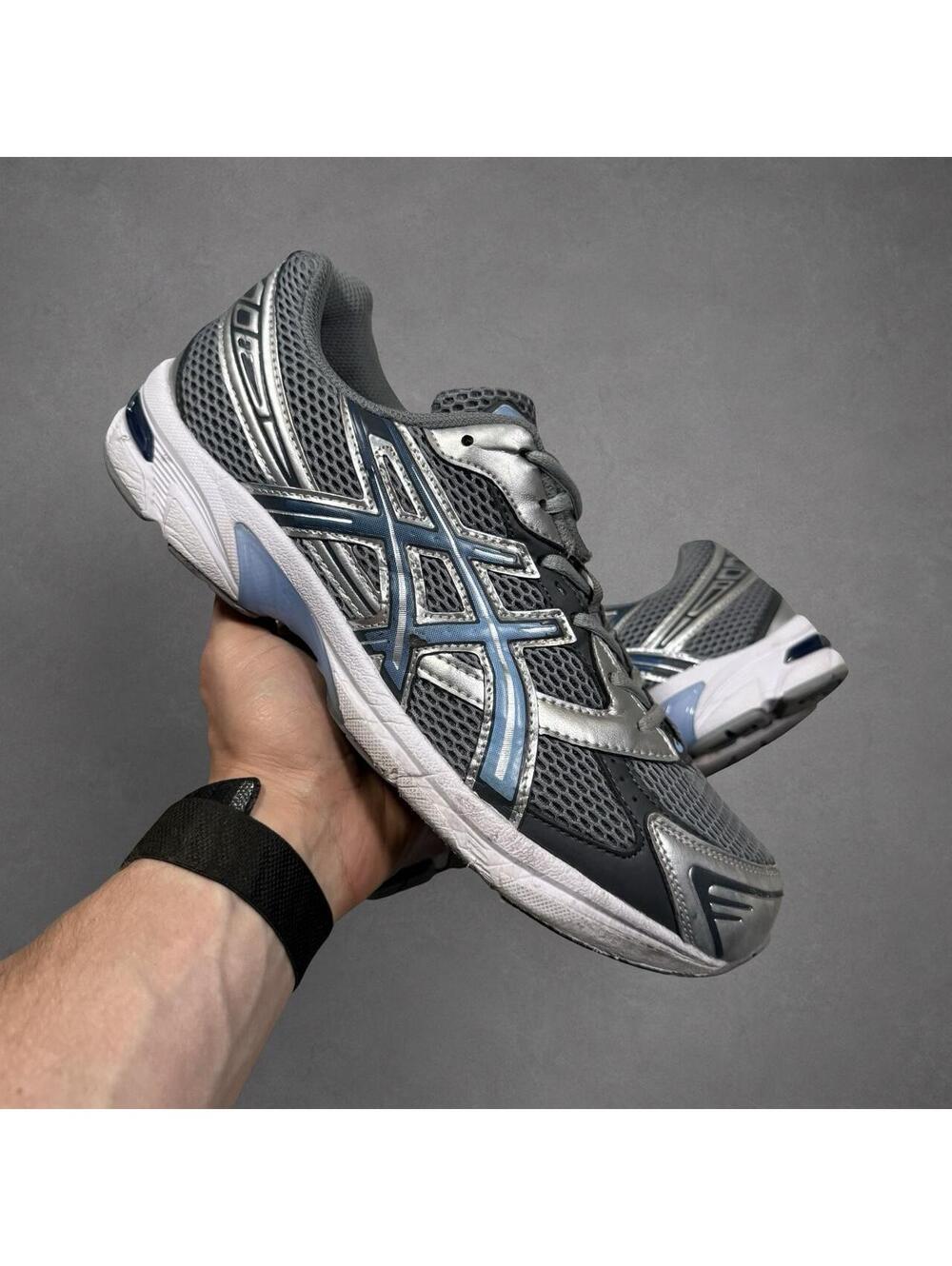 ASICS Gel-1130 Gravel Pure Silver Blue Running Shoes Size 11